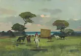 Maremma by Renato Natali, oil on compensato, offered May 2021