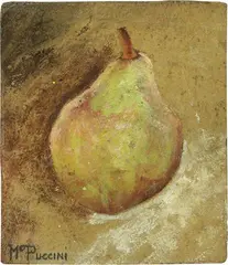 Pera by Mario Puccini, oil on cardboard, offered May 2021