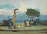 Ardenza by Renato Natali, oil on compensato, offered May 2021
