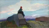 La pastora by Renato Natali, 1920, oil on cardboard, offered May 2021