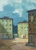 Livorno by Renato Natali, oil on panel, offered May 2021