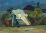 Montenero, casa delle suore by Renato Natali, 1932, oil on panel, offered May 2021