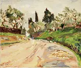 La strada di Montelupo a Signa by Ulvi Liegi, oil on canvas, offered May 2021