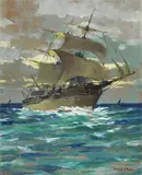 Veliero by Renato Natali, oil on faesite, offered May 2021
