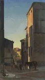 Valentino Ghiglia, Via d'Orvieto con cavalli