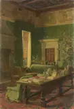 Francesco Gioli, Salone di Villa Gioli, oil on canvas