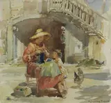 Angelo Dall'Oca Bianca, Nell'aia