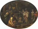 Scena di sacrificio by detto Spagnolo Giuseppe Maria Crespi, oil on canvas, offered May 2021