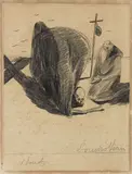 Illustrazione per le «Fole» di Enrico Pea by Lorenzo Viani, 1909, charcoal on paper, offered Dec 2020