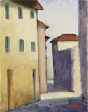 Case di Borgo Stella by Ottone Rosai, 1952, oil on canvas, offered Dec 2020