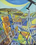Sibò, Sorvolando Pontinia, 1939, oil on canvas
