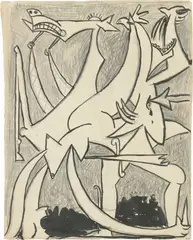 Óscar Domínguez, Senza titolo, 1946, inchiostro and pencil on paper