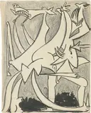 Óscar Domínguez, Senza titolo, 1946, inchiostro and pencil on paper