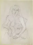 Jean Metzinger, Femme nue, pencil on paper