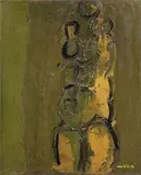 Ennio Morlotti, Nudo, 1969, oil on canvas