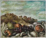 Giorgio de Chirico, Vita silente di frutta in un paese