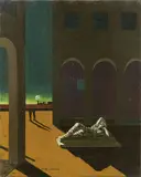 Giorgio de Chirico, Piazza d'Italia, 1966, oil on canvas
