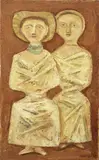 Massimo Campigli, Due donne, 1953, oil on canvas