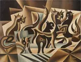 Fortunato Depero, Elasticità di gatti