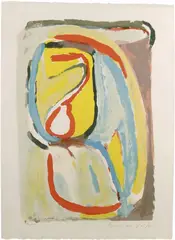 Bram van Velde, Matin, 1969, lithograph a colori