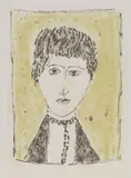 Zoran Mušič, Ritratto, 1953, lithograph a colori