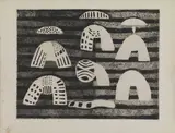 Zoran Mušič, Paysannes des Îles, 1956, puntasecca and etching