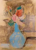 Mario Marcucci, Fiori, mixed media on card