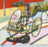 Eravamo composti by Luca Alinari, 1971, oil, offered Dec 2020