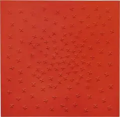 Armando Marrocco, Battaglia nel cielo, 2009, idropittura on sabbia and metacrilato on panel