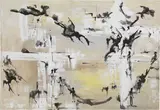 Marzia Bollani, Ombre nella sabbia, 2020, mixed media on canvas