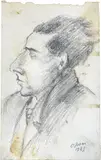 Ottone Rosai, Ritratto, 1925, pencil on paper