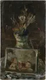 Mario Marcucci, Natura morta con fiori e quadro