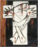 Giuseppe Migneco, Crocifissione, 1961, oil on canvas