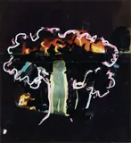 Mario Schifano, Senza titolo, 1990, mixed media on fotografia