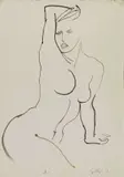 Renato Guttuso, Nudo femminile, 1949, ink on paper