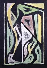 Composizione by Arturo Ciacelli, 1959, tempera on paper, offered Dec 2020