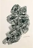 Ennio Morlotti, Rose, 1964, ink on paper