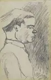 Ottone Rosai, Giovane di profilo, 1926, pencil on paper