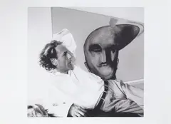 Gianfranco Gorgoni, Enzo Cucchi, fotografia in bianco and nero on card