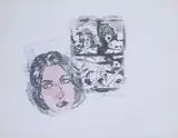 Rotella, Senza titolo, 1974, frottage on paper