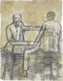 Ottone Rosai, Uomini al tavolo
