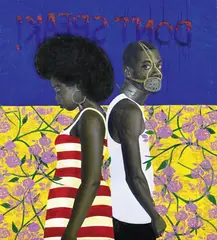 Don't speak by Oluwole Omofemi, 2020, acrylic on canvas, offered Dec 2020