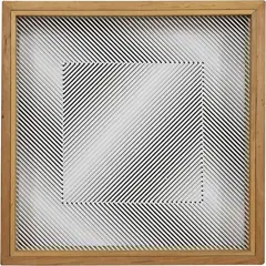 Ennio Chiggio, Interferenza lineare 14.6/B2 (2 moduli bianchi), 1969, Doppia lastra di plexiglass serigrafato
