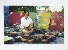 Gianfranco Gorgoni, Francesco Clemente, fotografia a colori on card