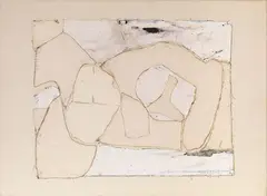 Conrad Marca-Relli, X-M-8-70, 1970, collage and mixed media on panel