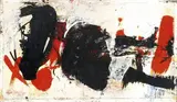 Afro Basaldella, Composizione, 1968, mixed media on canvas applicata on panel