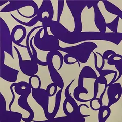 Carla Accardi, Viola d'Egitto, 2008, vinilico on canvas grezza