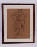 Marcello Dudovich, Donna seduta