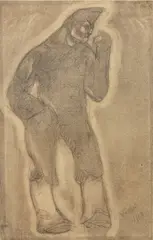 Soldato italiano by Lorenzo Viani, 1918, ink, offered Oct 2020