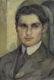 Giovanni Costetti, Ragazzo, 1925, oil on paper applicata on canvas
